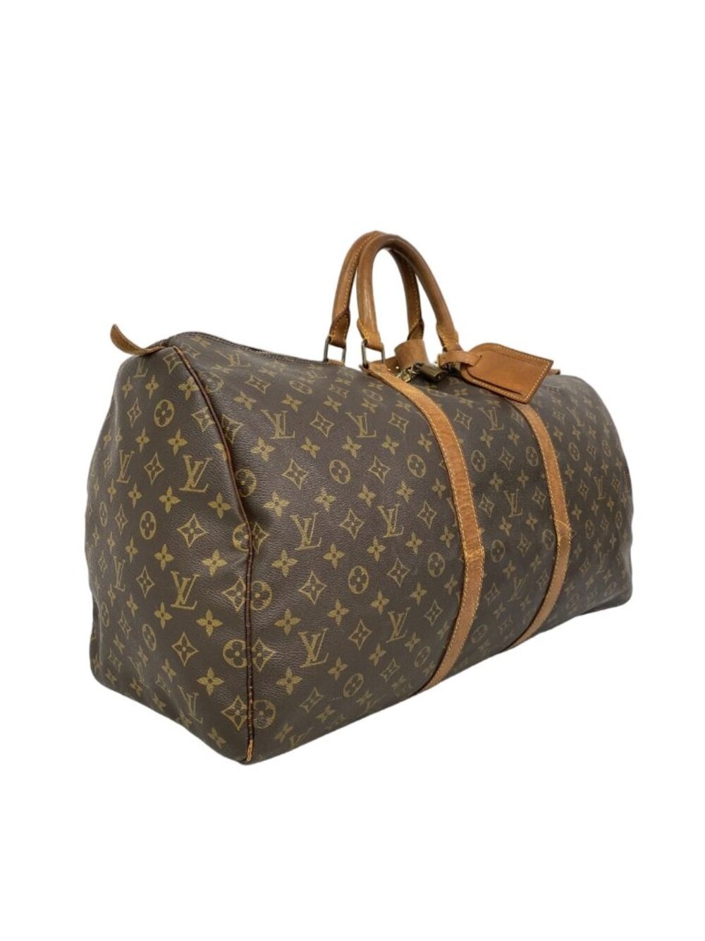 Louis Vuitton Boston Bag Monogram Keepall 55 Brown - Picture 2 of 10